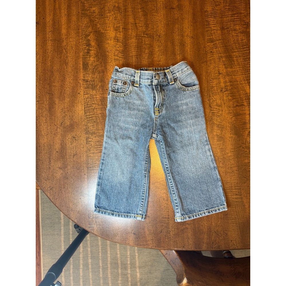 Polo Ralph Lauren Jeans Baby Boys 18M Blue Denim Distressed Elastic Waist
